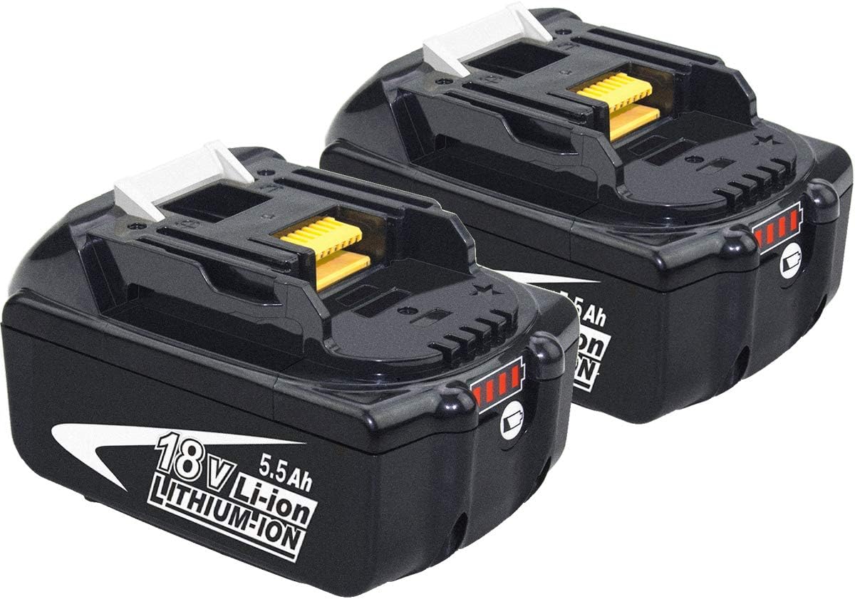 Batteria Makita 18V 5.5Ah Doppia Con Indicatore - Sostituzione Per BL1850, BL1860B - Foto 8