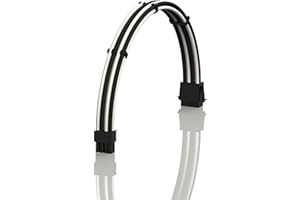 LINKUP - AVA 30cm EPS 8 Pin (4+4) CPU ATX Motherboard PSU Power Supply Braided Sleeved Custom Mod PC Extension Cable w/Combs 