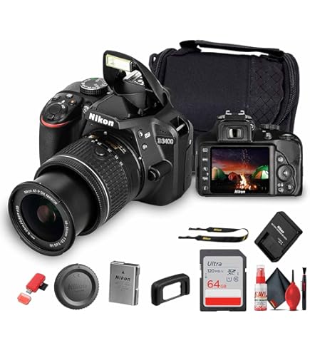 【新品】Nikon D3400 18-55 VR + 70-300 VR kit Amazon.com : Nikon D3400 w/ AF-P DX NIKKOR 18-55mm f/3.5-5.6G VR