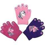 EvridWear Boys Girls Magic Stretch Gripper Gloves 3 Pair Pack (Dot, L/8