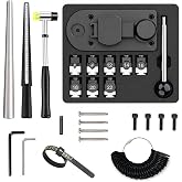 lakimi 31Pcs Professional Jewelry Ring Bender Tool Kit for Spoons | Multi-Functional Ring/Earring Bending Machine with Nylon Dies Measurement Gauge, Precision Metal Craft Tool for Jewelers B05L