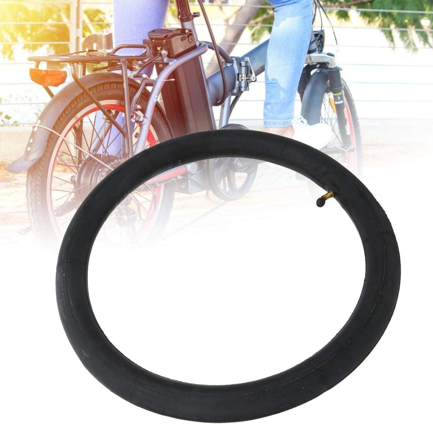 GOTOTOP Inner Tube for Electric Bike, Thicken and Wear Resistant Inner Tubes Tires Replacmenrt with Metal Bent Valve