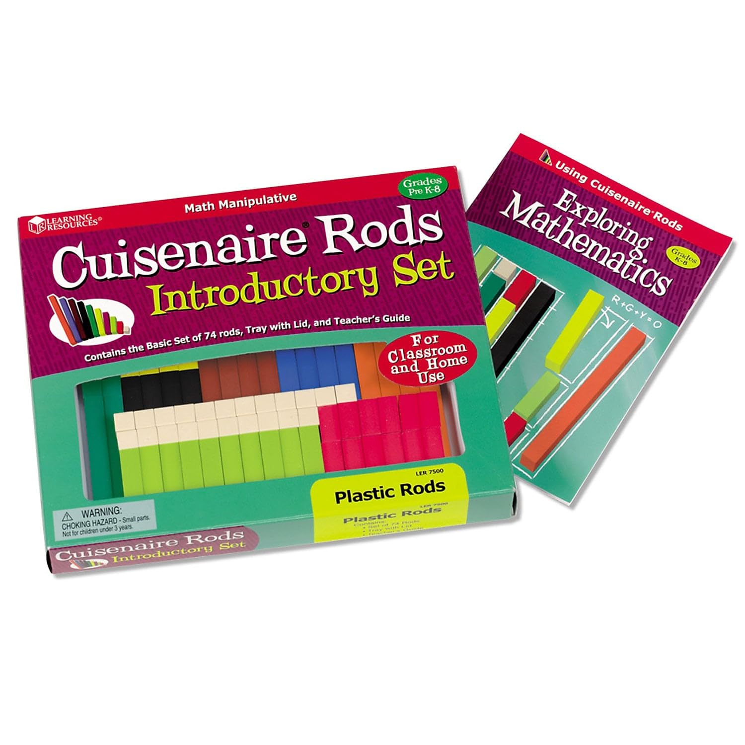 Learning Resources Cuisenaire Rods Plastic Introductory Set, White