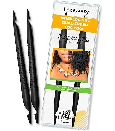 8-teiliges Dreadlock Werkzeug-Set – Mit Häkelnadeln & Samtbeutel, Für Loc-Haar, Interlocks, Reparatur