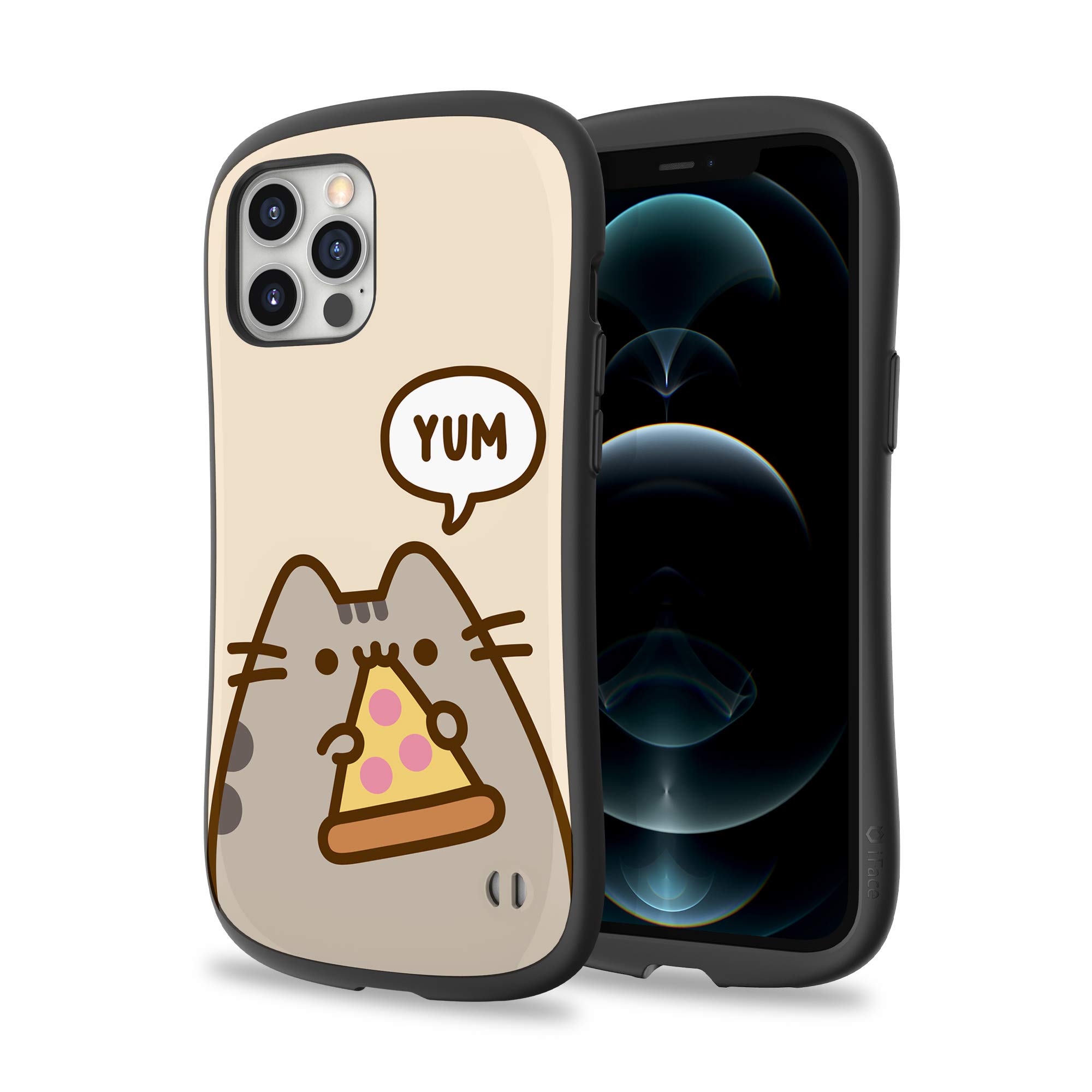 iFace x Pusheen First Class Designed for iPhone 12 Pro Max (6.7") – Cute Shockproof Dual Layer [Hard Shell + Bumper] Phone Case – Pizza