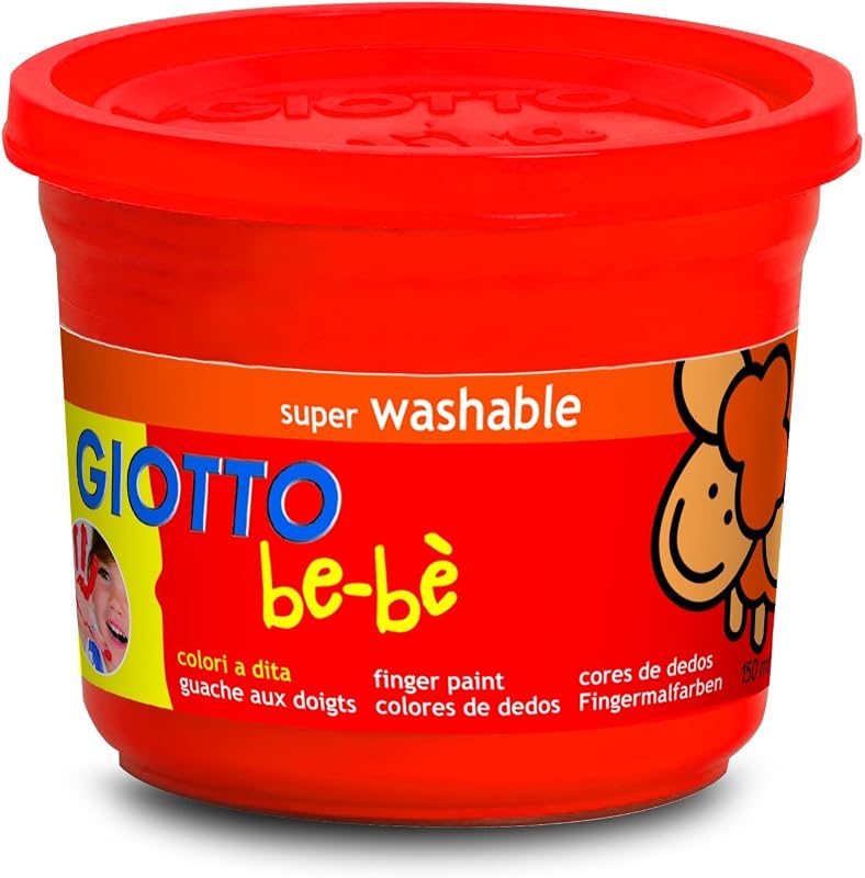 Tinta lavável para dedos, latas, cores variadas, 4 x 150 ml