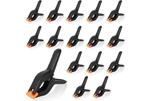 AKOLAFE 16PCS Plastic Spring Clamps 6 inch Photo Backdrop Clips Clamps Set Balloon Arch Clips for Backdrop Stand Large Spring