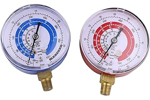 Wisepick Refrigerant Low and High Pressure Gauges for Air Conditioner R134A R22 R410A R404A