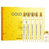 Silk Protein Thread Lifting Set, Collagen Serum for Face With Soluble Protein Silk &amp; Nano Gold Essence, Absorbable Collagen Thread for Lifting, Smooth Lines &amp; Firm Fine Lines (With 1 X Protein Thread)