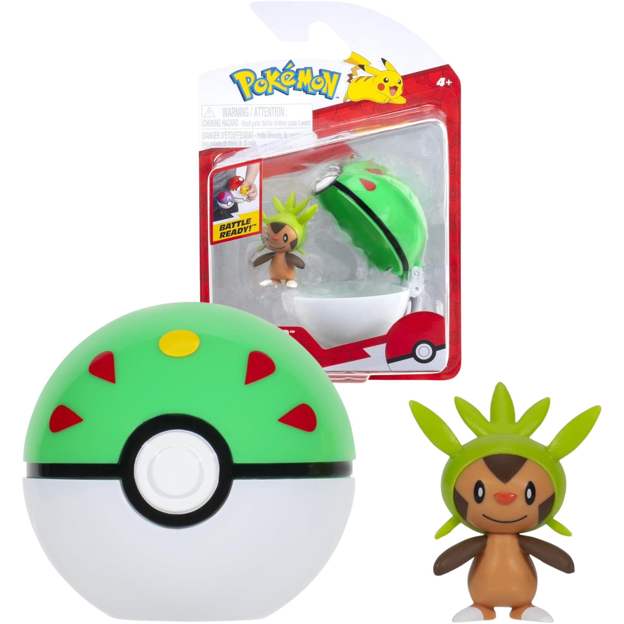 Pokémon PKW3641 Clip 'n'Go Poké Ball - Igamaro & Friends Ball, Official Pokéball with 5 cm Figure