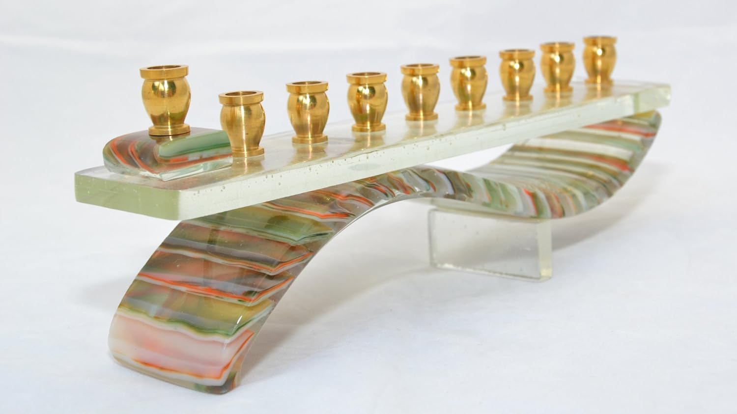 Glass Menorah Handmade
