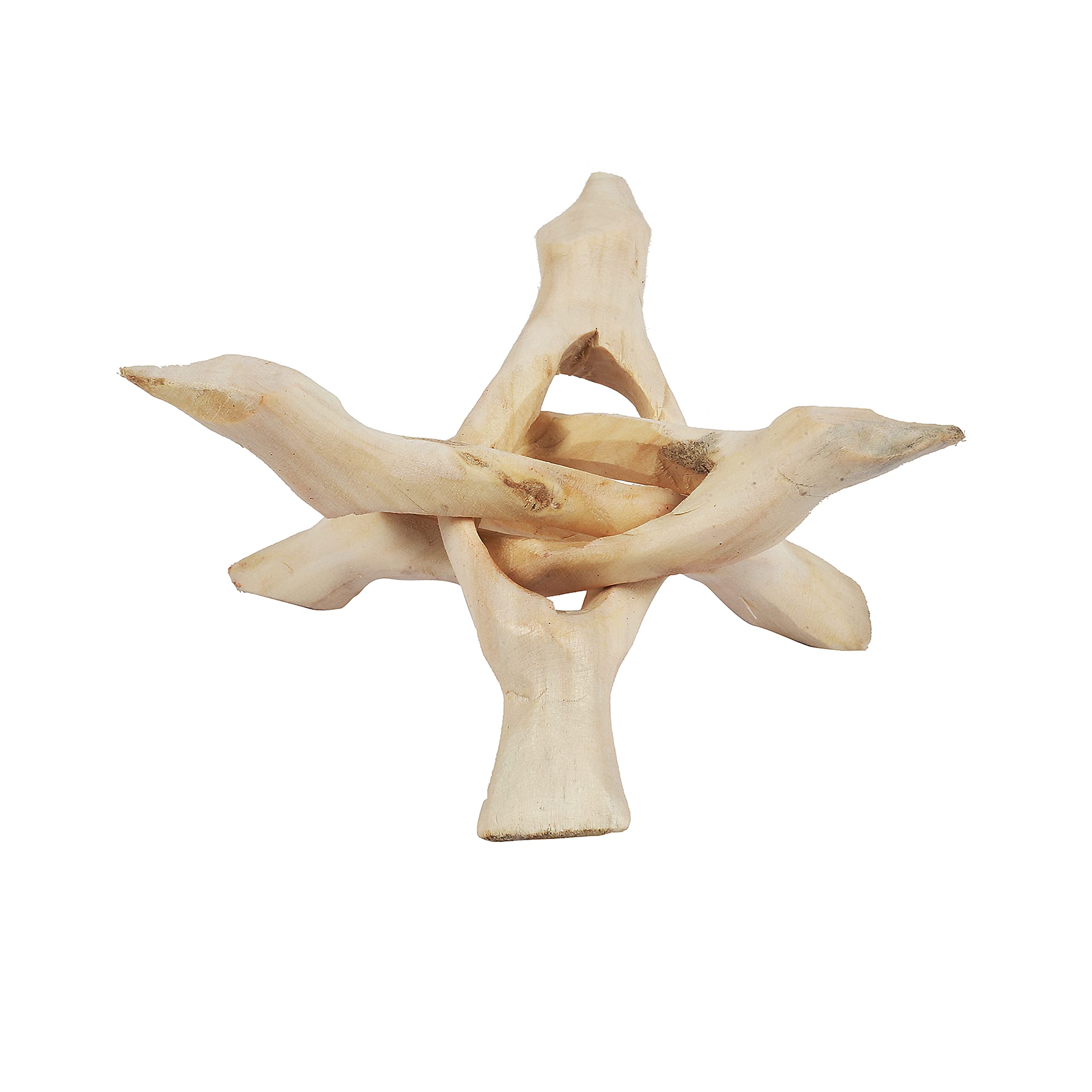 Photo 1 of Indian Consigners Cobra Wooden Tripod Stand (Natural, 4 Inches)