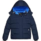 wantdo Boy's Fleece Winter Coat Waterproof Puffer Jacket Warm Winter Jackets with Hood