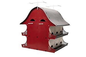 S&K MANUFACTURING 16 Family Purple Martin Barn, Durable Polypropylene Plastic, Easy Assembly, Fits S&K Telescoping Pole, Maintenance-Free, Perfect for Country Homes & Farms