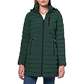 Nautica womens Stretch Puffer Jacket – Midweight Winter Coat Detachable Faux Fur Lined Hood
