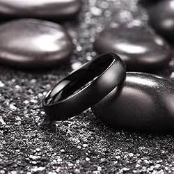 King Will 5mm Black Dome Titanium Ring Matte Finish