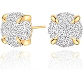 Gold Cubic Zirconia Studs for Women - 18k Gold Tiny CZ Triangle Earrings - Hypoallergenic Handmade Everyday Wear