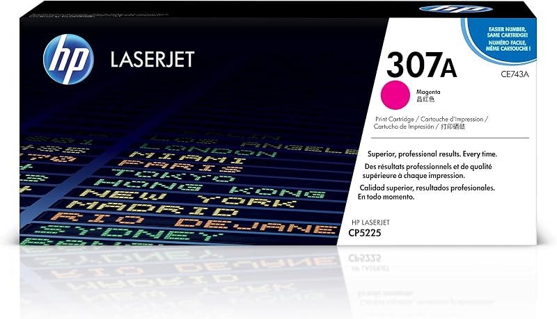 HP CE743A 307A Magenta Original LaserJet Toner Cartridge 7000 Pages