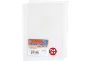 Jack Richeson 689004 Clear Carve 3 Pack Etching Plate, 5" X 7"