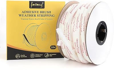 Fowong Weather Stripping Window Seal 20m 9mm x 9mm White Draught Excluder