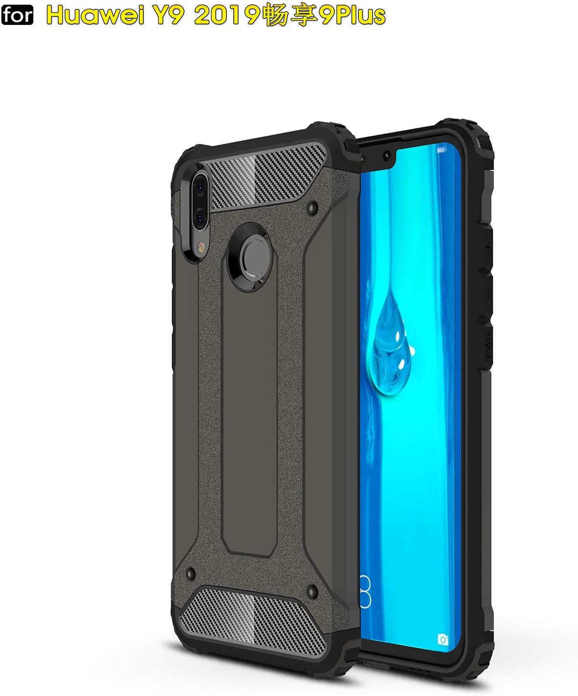 DAMONDY for Huawei Y9 2019 Case, Huawei Enjoy 9 Plus Case, [Phantom Armor] 360 Degree Power Ful Slim Rugged Design Dual Layer Heavy Duty Hybrid Protection for Huawei Y9 2019-bronze