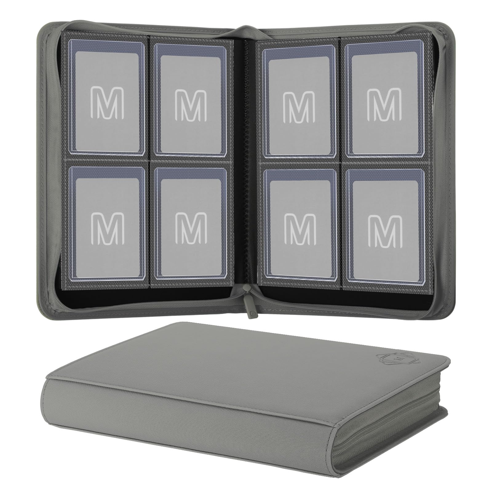 Photo 1 of Toploader Binder,4-Pocket Side Load Trading Card Album, Holds 128 Cards with Double-Sided Pockets for MTG, Sports Cards, Top Loader Storage