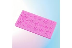 Mini Snowflake Silicone Mold Fondant Molds for Cake Cupcake Decoration Polymer Clay Crafting Projects