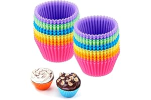 Reusable Silicone Cupcake Liners ，for Cake Balls, Muffins, Cupcakes and Candies(24 Pcs)