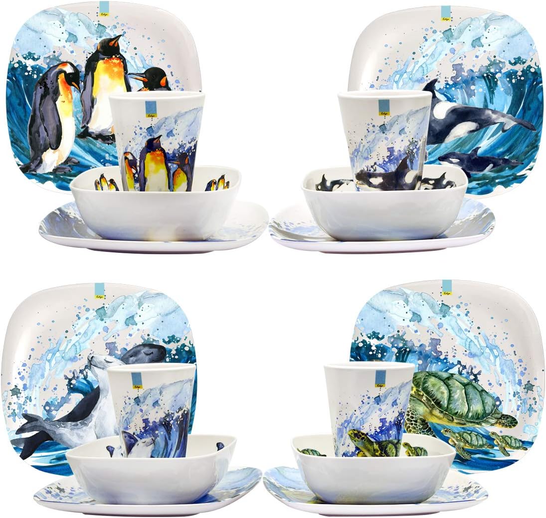 Party Tableware Serveware 4 Pack Edgo Melamine Plates Bowls Tumblers Various Design Sizes Party Picnic Bbq Home Garden Vibranthns Lk