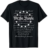 WE The People Preamble US Constitution 4th of July Patriotic T-Shirt