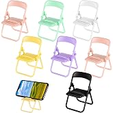 Flutesan 7 Pack Mini Folding Chair Phone Holder Funny Cell Phone Stand | Miniature Folding Chair, Fun Desk Accessories, for Smartphones, Dollhouse Decor, Office Classroom Gifts, Party Table Decor