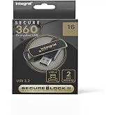 Integral 16GB Secure 360 Encrypted USB3.0 Flash Drive (256-bit AES Encryption)