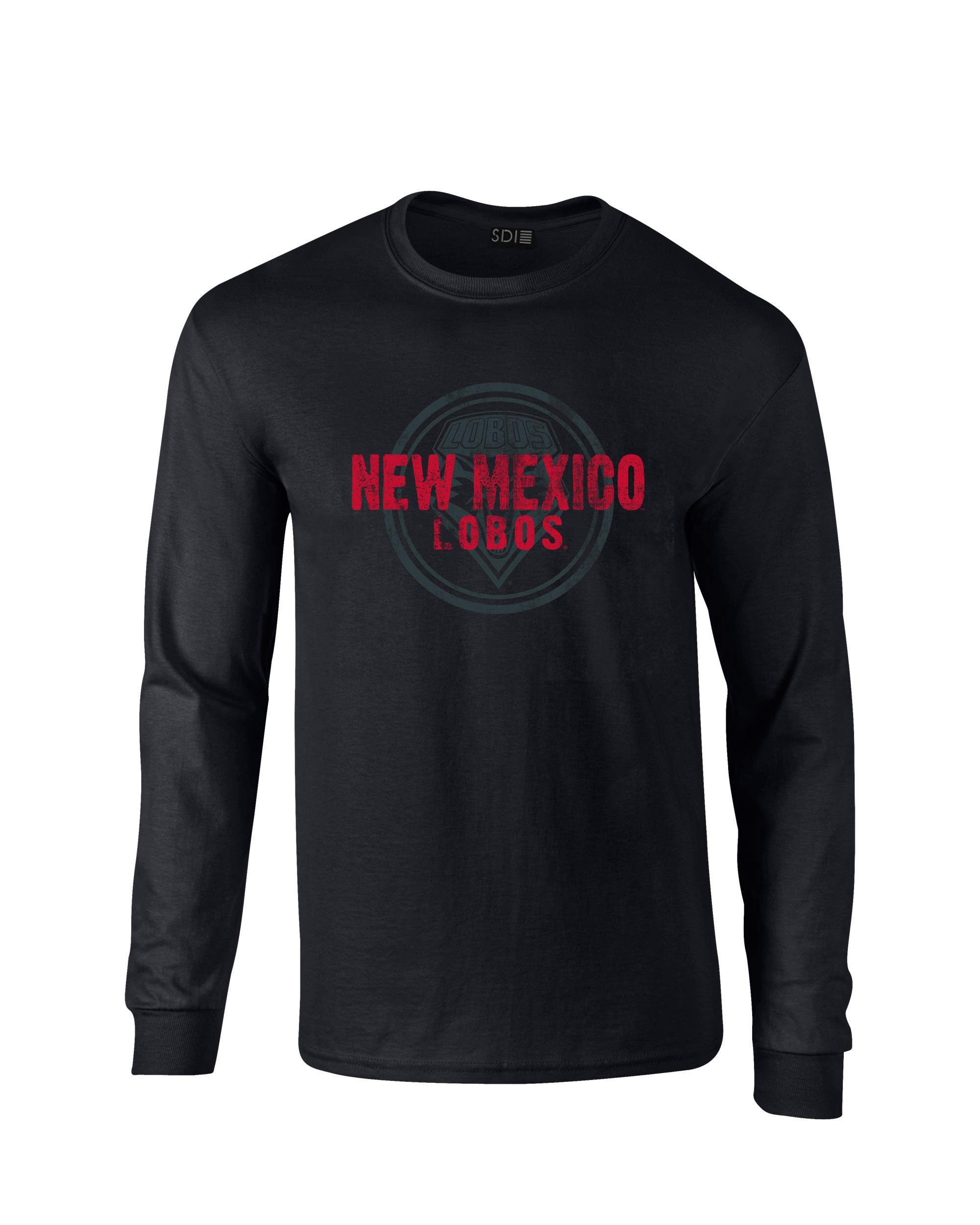 Photo 1 of ****** WHITE AND GREY WRITTING **** New Mexico Lobos College Long Sleeve 100% Cotton Tee, Black, XL