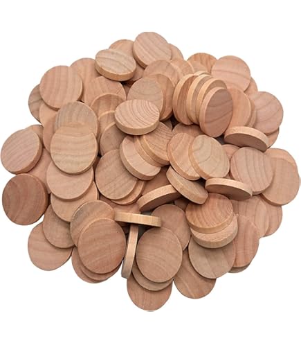 60 Pièces Tranches De Bois Rondes Naturelles 30x10mm - Rondelles Pin Massif Pour Bricolage, Artisanat Et Créations DIY