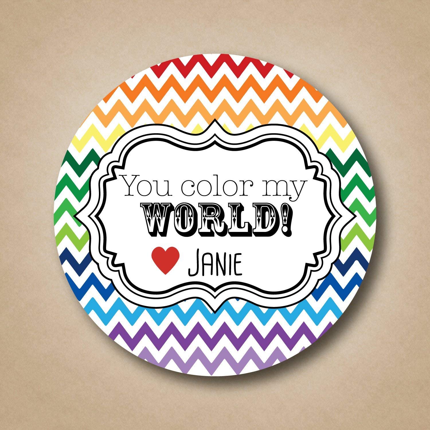Amazon Com Color My World Valentines Day Stickers Handmade