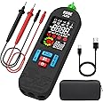 BSIDE Rechargeable Digital Multimeter Electrical Amp Tester Color LCD 6000 Counts Automatic Smart Voltmeter VFC Capacitance Diode AC DC Current Continuity Voltage Tester with Carrying Case