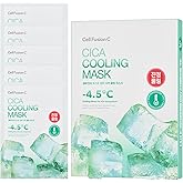Cell Fusion C Post Alpha Cica Cooling Mask 5ea with Centella Asiatica & Panthenol, Hydrating and Calming Korean Face Mask for Acne-Prone Skin