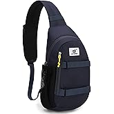 SKYSPER Sling Bag Anti-Theft RFID Crossbody Bag Travel Cross Body Backpack Shoulder Hiking Sling Daypack(Navyblue)