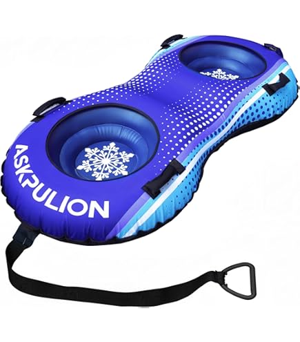 48" Commercial Grade Snow Tube - Inflatable Sled With Hard Plastic Handles