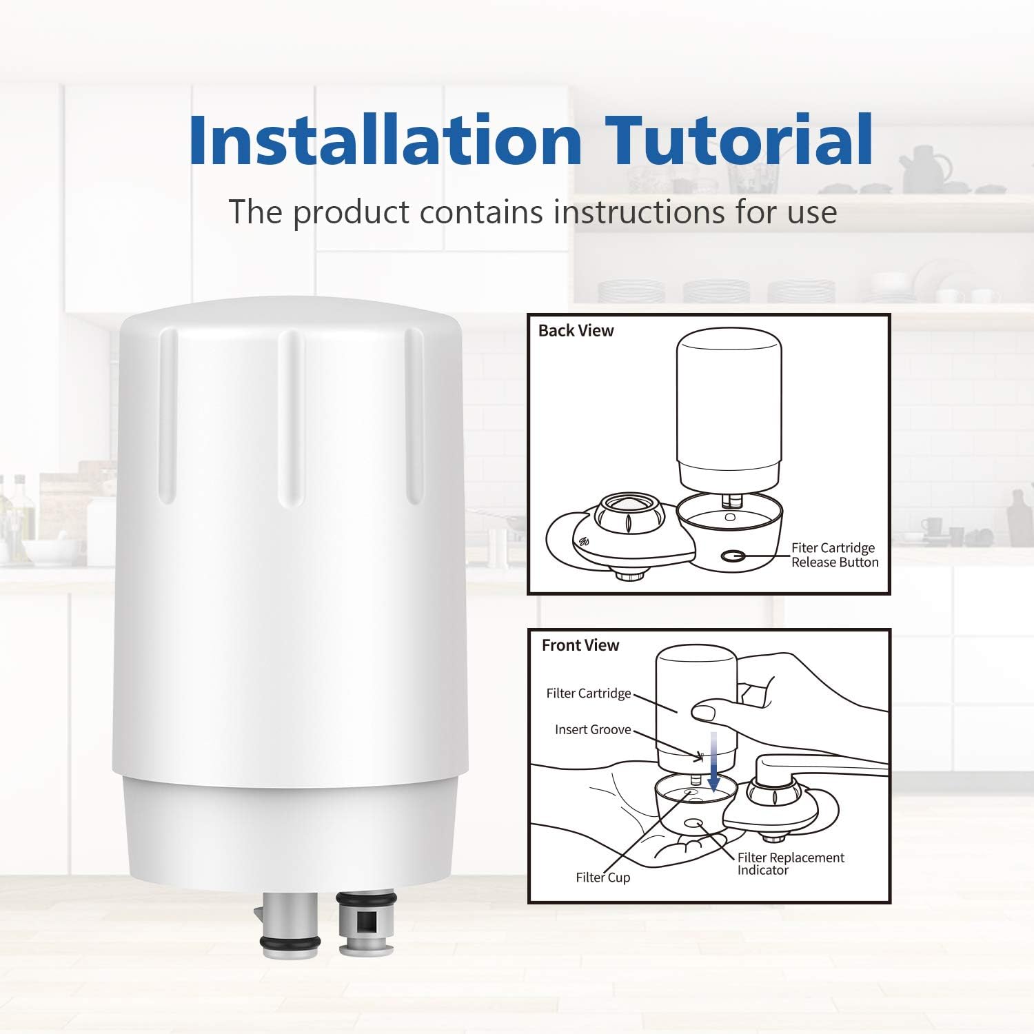 GLACIER FRESH For Brita Faucet Filter Replacement, Brita 36311 Tap Water Filter Replacement, GLACIER FRESH Tap Water Filter Compatible with Brita Tap Water Filtration System, White, 2PACKS: Kitchen & Dining