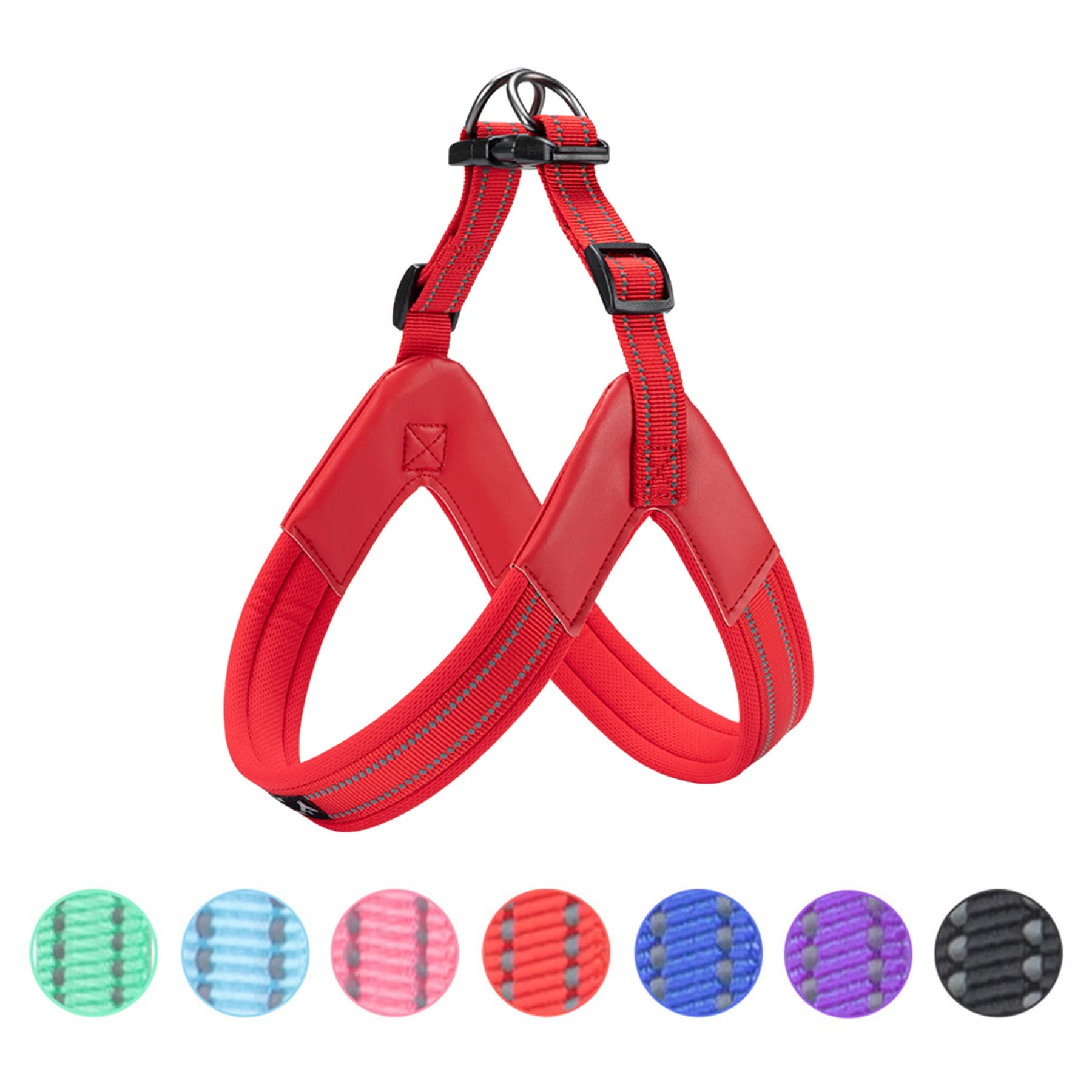 Photo 1 of EXCELLENT ELITE SPANKER No Pull Dog Harness Step-in Adjustable Reflective Vest Soft Padded Easy Pet Chest Strap with Leash Clips for Small Medium Large Dogs Walking Training (Red-S)