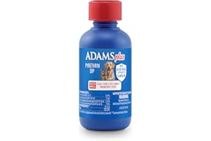 ADAMS Plus Pyrethrin Dip For Dogs and Cats, Kills and Repels Fleas, Ticks, Lice, Gnats, Mosquitoes and Flies, 4 fl oz