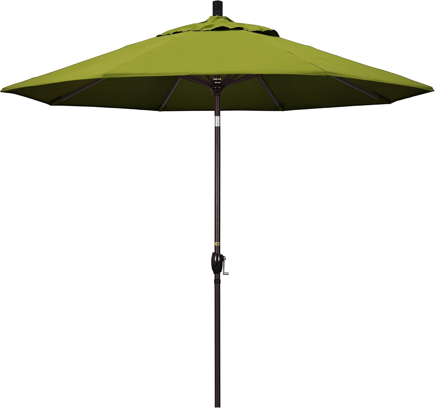 Amazon Com California Umbrella Gspt908117 F55 9 Round Aluminum Market Crank Lift Push Button Tilt Bronze Pole Olefin Patio Umbrella 9 Feet Kiwi Green Patio Umbrellas Garden Outdoor