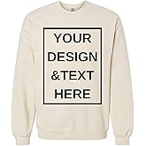PuffinCraft Custom Sweatshirt For Unisex Men Women Youth Toddler Your Design, Text on Front & Back Personalized Sweatshirt