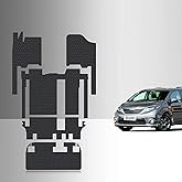 TOUGHPRO Floor Mats Accessories Full Set + Storage for Toyota Sienna (8 Passengers) All Weather Black Rubber 2011 2012 2013 2014 2015 2016 2017 2018 2019 2020