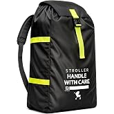 Large Stroller Bag for Airplane: 47"H x 24"W x 15"D Travel Stroller Cover | Stroller Travel Bag with Shoulder Handle, Baby Air Travel Essentials Fit Most Large Double Jogging Stroller Chicco Graco