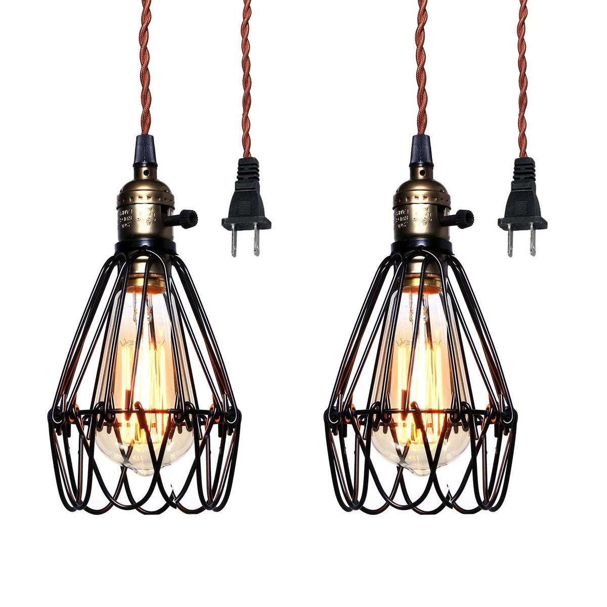 Best kitchen island pendant lighting retro vintage loft design black cage