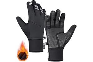 HUAME Winter Warm Gloves for Men Women - Windproof and Waterproof Thermal with Touchscreen Fingers for Cold Weather Outdoor Work, Cycling, Biking, Driving, Hiking, Running