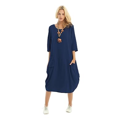 chinese dress ladies Striped Spring Cotton Loose Long Dresses Plus Size AMT96232