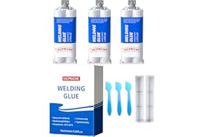 VICPRICME 1.76 oz Metal Epoxy Glue, 2 Part Heavy Duty Cold Welding Glue for Metal to Metal, Metal to Plastic, Metal to Ceramic, Best Glue Auto Repair Putty, Marine Filler (3 pcs)